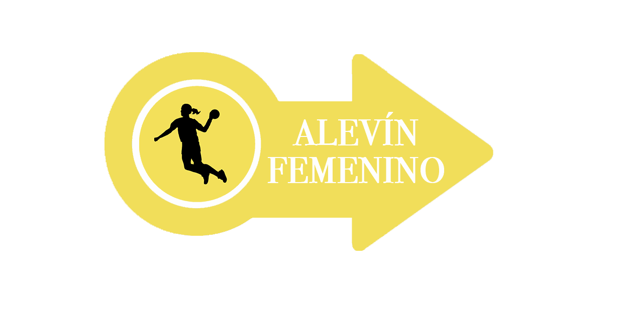 Equipo Alevín Femenino CBMP Rayito Salinero flecha dorada con la silueta de una jugadora y el texto de Alevín Femenino