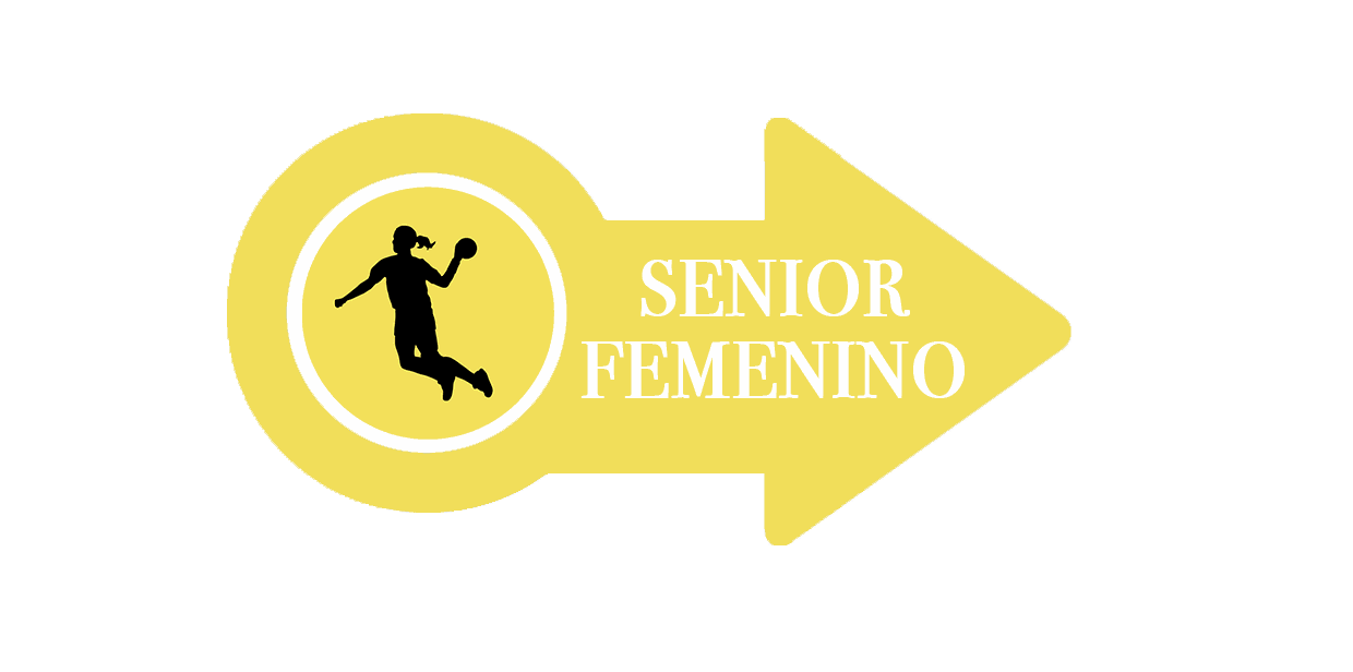 Equipo Senior Femenino CBMP Rayito Salinero flecha dorada con la silueta de una jugadora y el texto de Senior Femenino