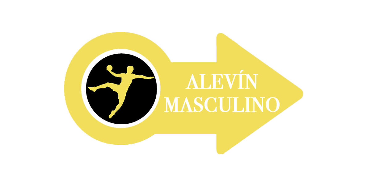 Equipo Alevín Femenino CBMP Rayito Salinero flecha dorada con la silueta de un jugador y el texto de Alevín Masculino